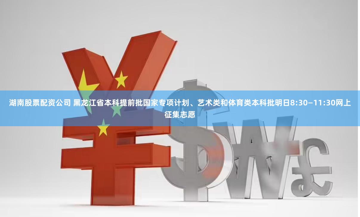 湖南股票配资公司 黑龙江省本科提前批国家专项计划、艺术类和体